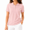 Damen Poloshirt Größe L Rosa mit Kurzarm und Knopfleiste