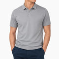 Herren Poloshirt M Grau kurzarm mit Umlegekragen